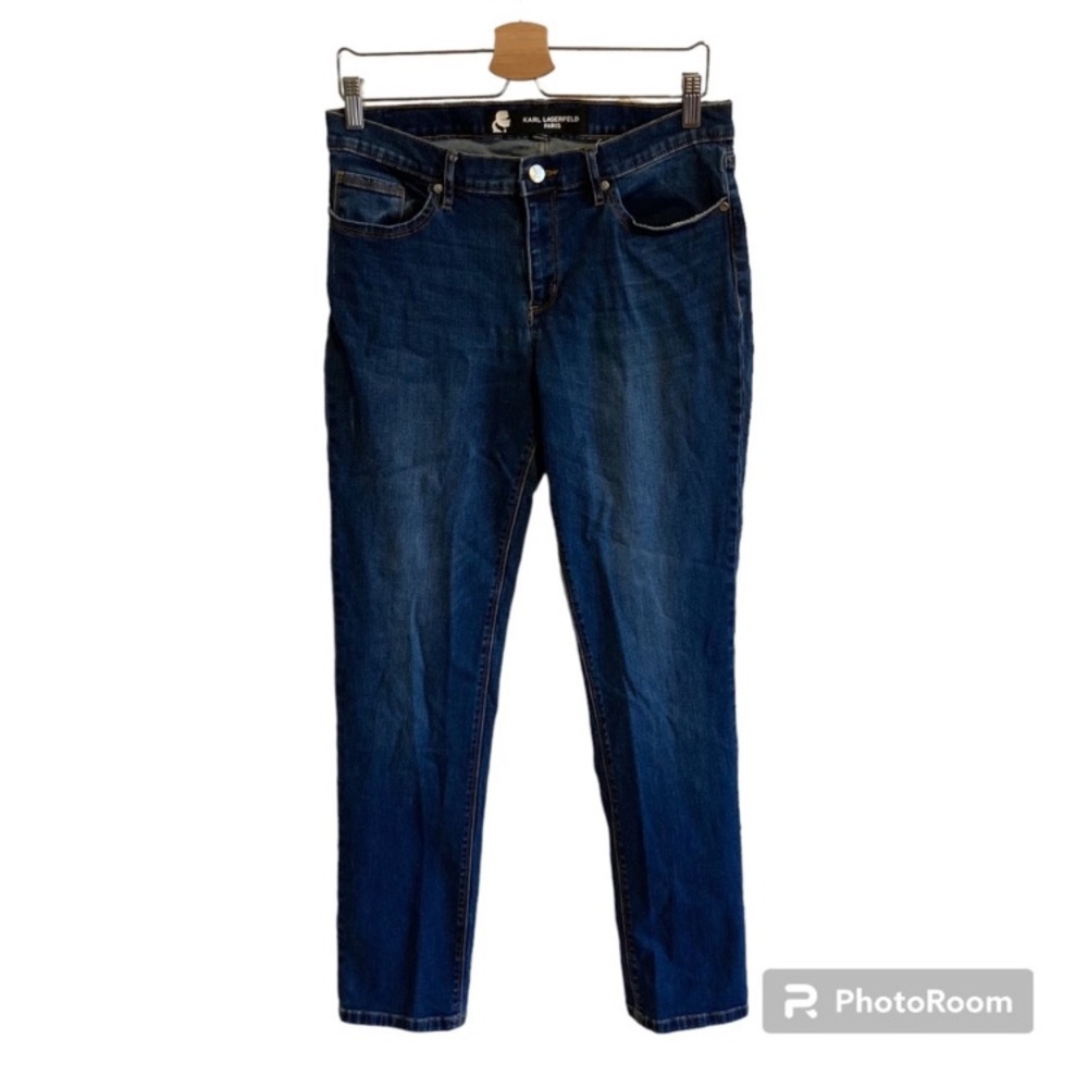 Karl Lagerfeld Paris Skinny Jeans, Dark Wash, Size 12